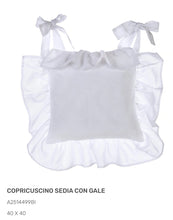 Carica l'immagine nel visualizzatore di Gallery, Linea Infinity- Copricuscino sedia con gale di Blanc Mariclò- variante bianco