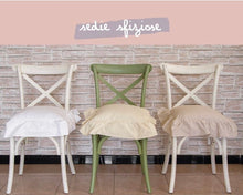 Carica l'immagine nel visualizzatore di Gallery, Cuscino per sedia + imbottitura Bianco
