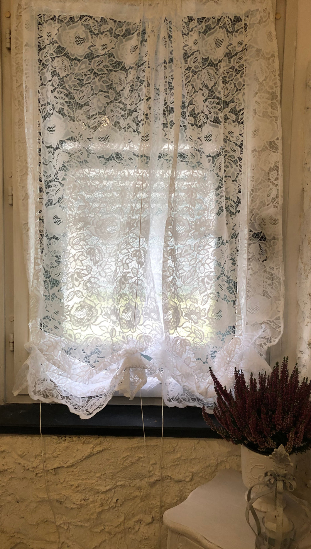 Coppia tendine porta finestra in pizzo regolabili 60x240 – La soffitta  incantata