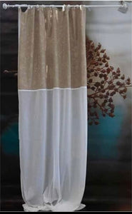Tenda Cachemire bicolor beige/bianco 140x290 Atelier 17 con embrasse