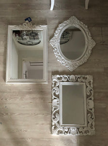 specchio shabby rettangolare 40x56 cm