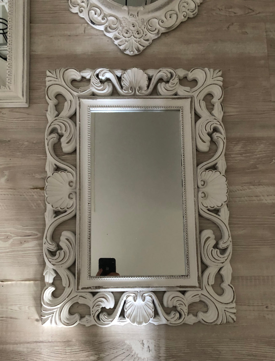 specchio shabby rettangolare 40x56 cm