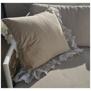 fodera cuscino arredo shabby Partenope di Atelier 17 beige