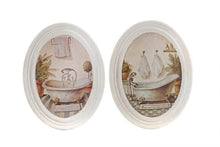 Carica l&#39;immagine nel visualizzatore di Gallery, coppia quadretti per il bagno ovali

