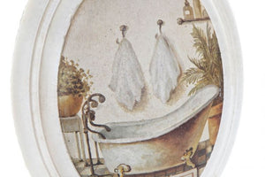coppia quadretti per il bagno ovali